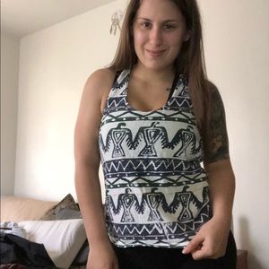 Tribal Print Racerback Tank